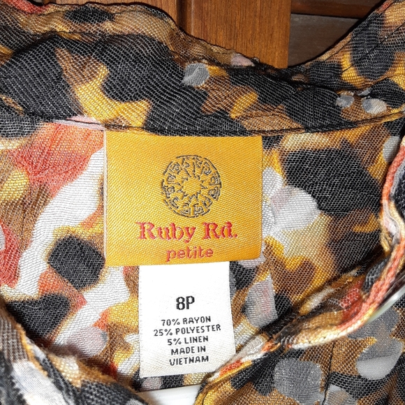 Ruby Rd Colorful Sheer Jacket - Picture 2 of 9